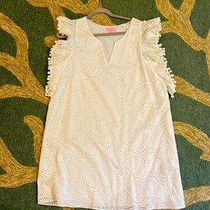 Lilly Pulitzer dress with Pom poms. Good condition just dry cleaned